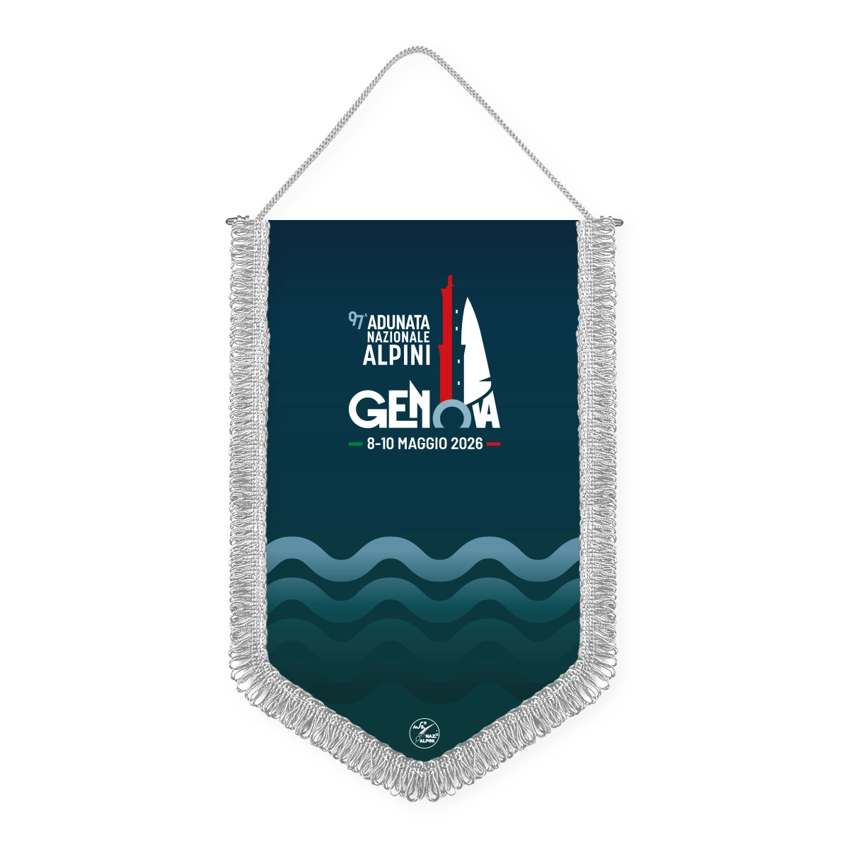Gagliardetto medio <br>97ª Adunata Nazionale Alpini GENOVA - immagine 2