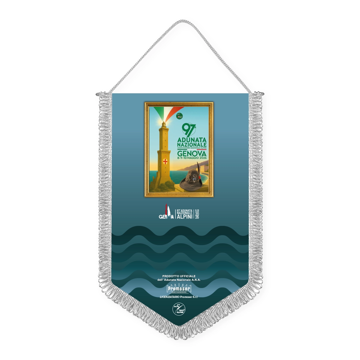 Gagliardetto medio <br>97ª Adunata Nazionale Alpini GENOVA - immagine 3