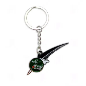 Portachiavi in metallo penna alpina ANA <br>Associazione Nazionale Alpini
