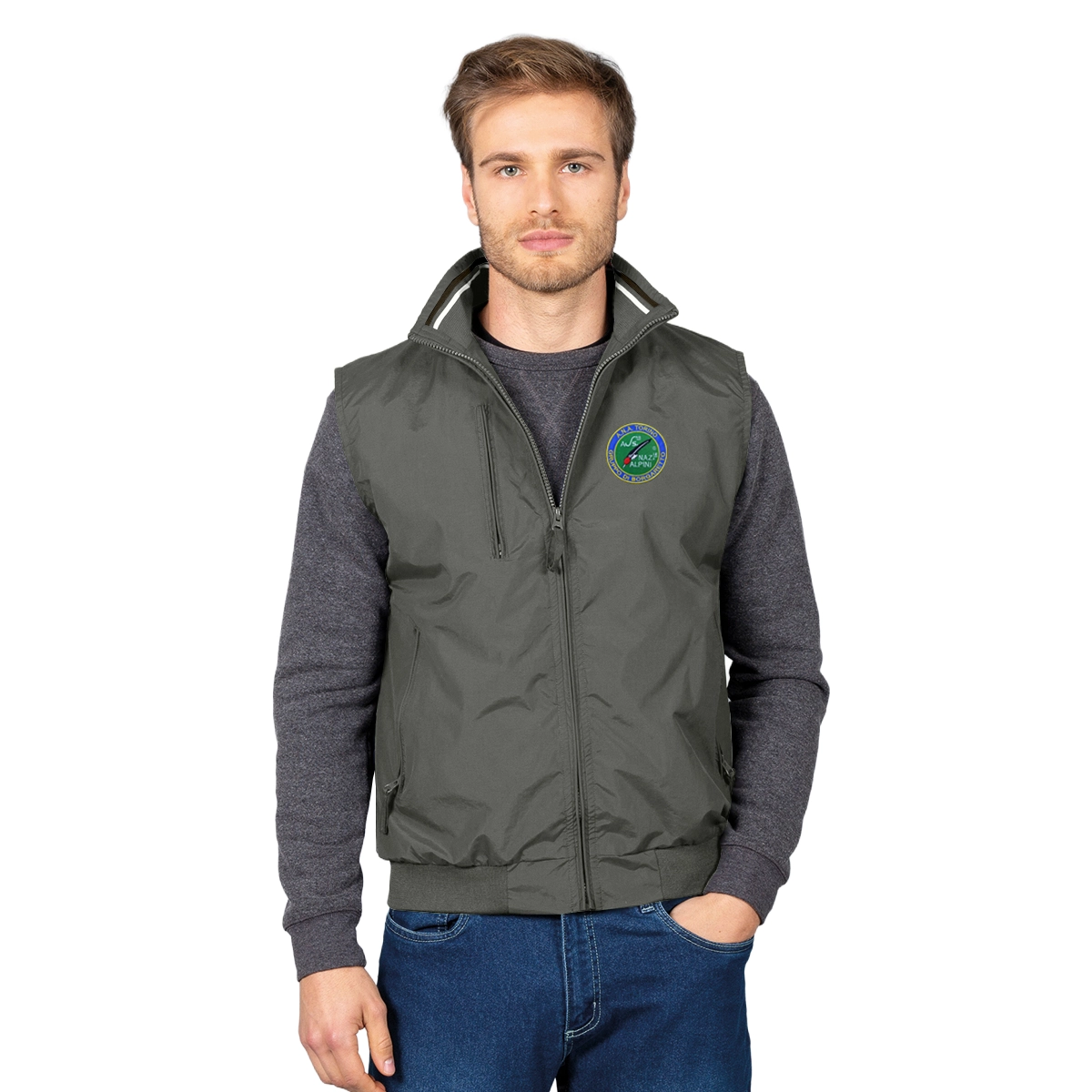 Gilet smanicato personalizzato per Gruppi ANA verde